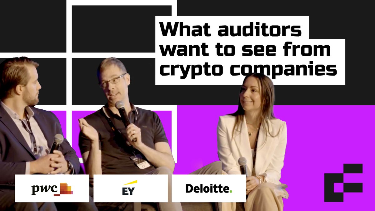 What *do* auditors want to see from crypto companies? David Byrd,  Blockchain Strategy Leader @EYnews , Christopher Huber, Director @PwC and  Erica Lacerenza, MD @Deloitte took the stage at the 2023 Crypto