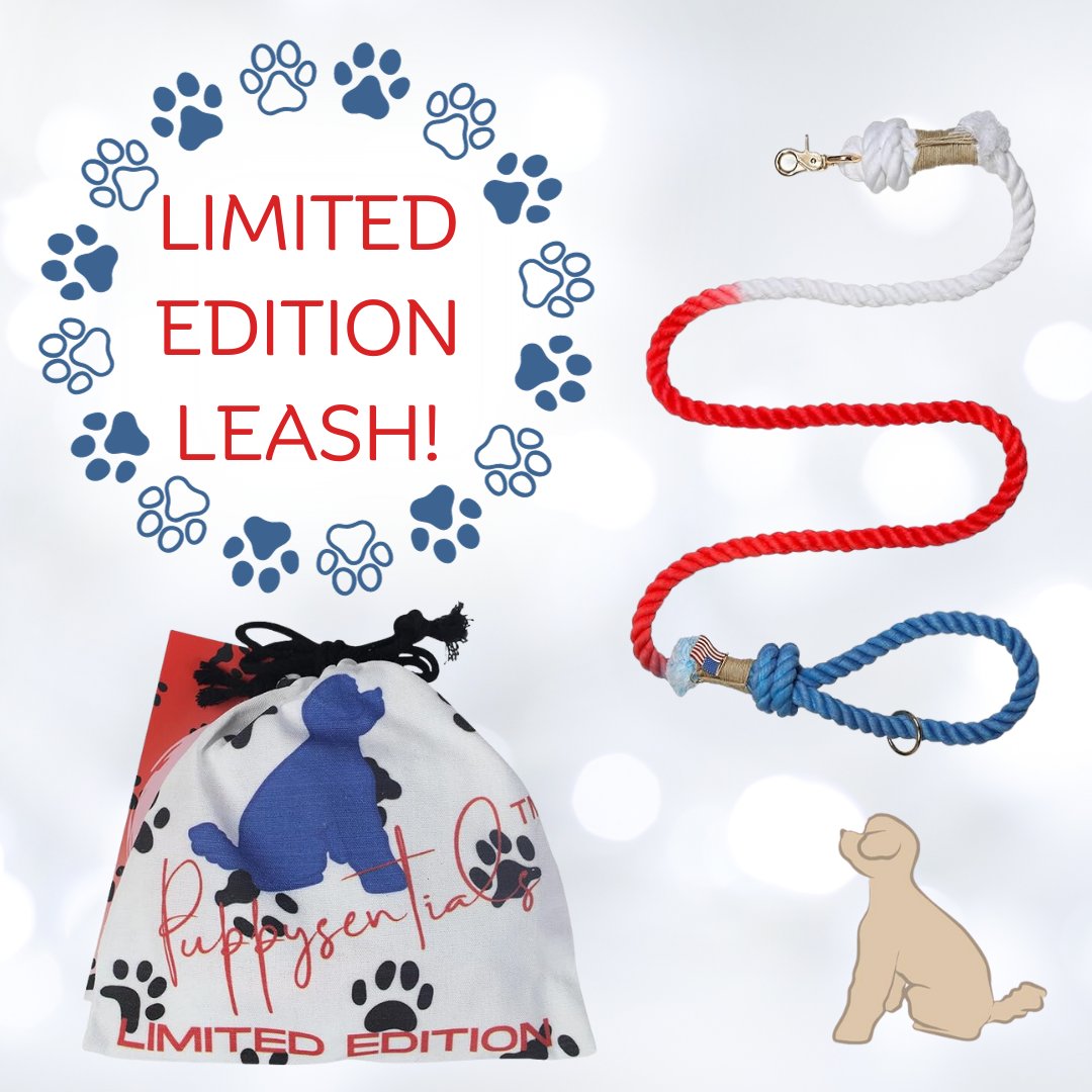 puppysentials's tweet photo. Tick Tock! Time is running out to snag our limited edition USA leash 🇺🇲. Remember, a portion of all #Puppysential proceeds goes towards supporting the Wounded Warrior Project. (1/2) https://t.co/ah0CV0dqmv