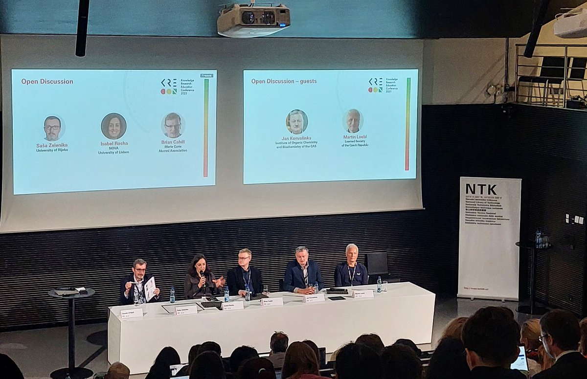 Tereza Simova (@tersi_czech) on Twitter photo Dynamic open discussion on #researchassessments at #KRECon2023. Experts Martin Loebl, <a href="/konvalinka_jan/">Jan Konvalinka</a>, <a href="/b_p_cahill/">Brian Cahill</a>, Isabel Rocha, and <a href="/SZelenika/">Saša Zelenika</a>, are bringing valuable insights to advance the conversation on evaluating research impact effectively. Dynamic open discussion on #researchassessments at #KRECon2023. Experts Martin Loebl, <a href="/konvalinka_jan/">Jan Konvalinka</a>, <a href="/b_p_cahill/">Brian Cahill</a>, Isabel Rocha, and <a href="/SZelenika/">Saša Zelenika</a>, are bringing valuable insights to advance the conversation on evaluating research impact effectively.