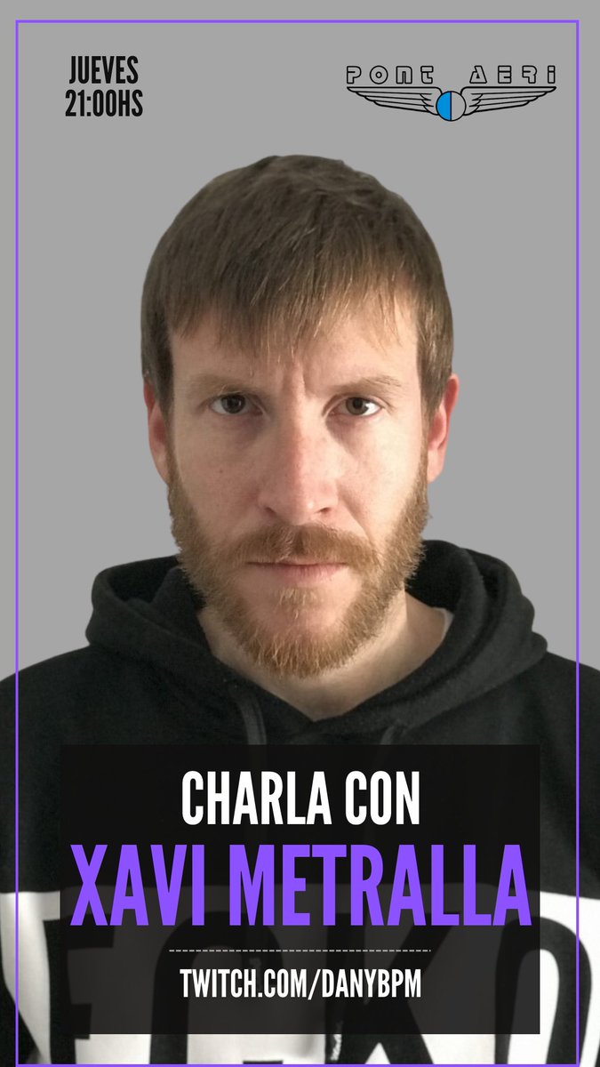 Esta noche a las 21:00 🕘
Charla desde PONT AERI con mi buen amigo XAVI METRALLA! 👌

Ojo la de batallitas que podemos contar!!! 🙂