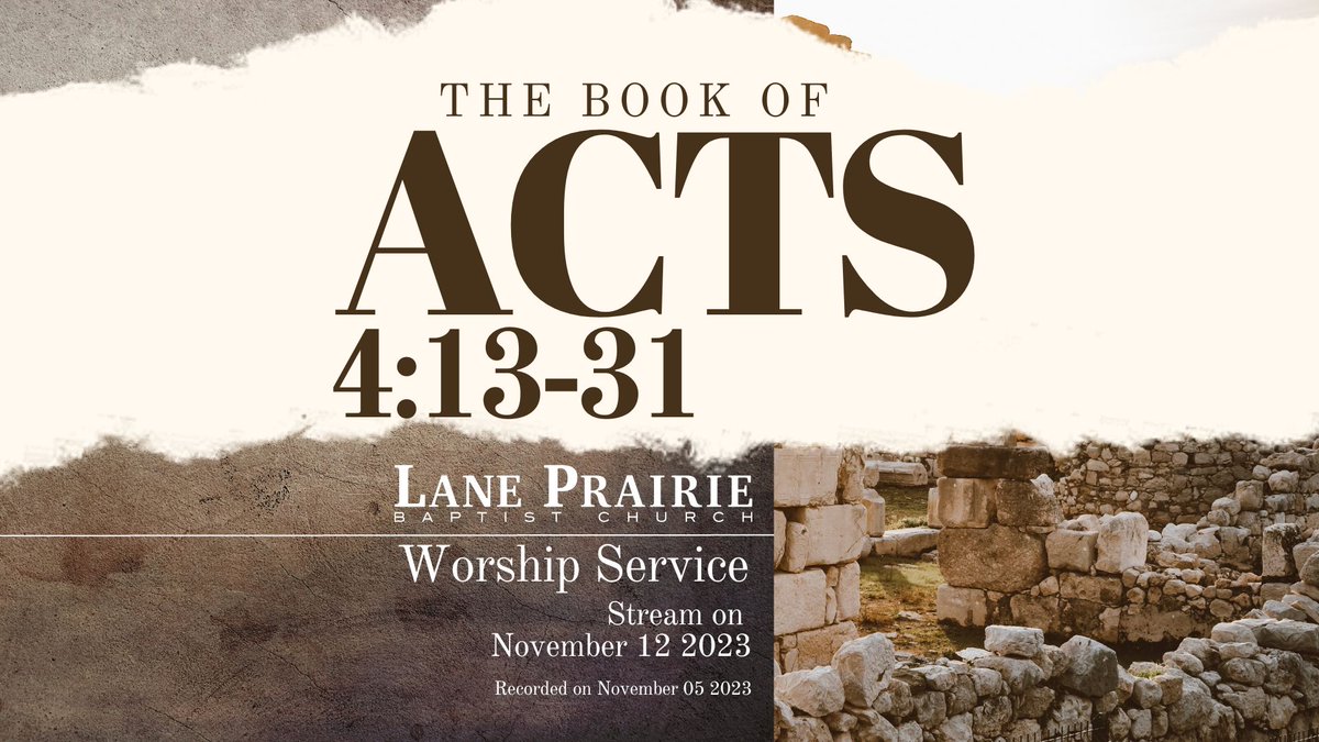 Online Stream reminder! We are live! Join us online for this Sunday Worship Service as Dawton Marques preaches through Acts 4:13-31.
Video Link: youtu.be/tsF-f7uLH7k