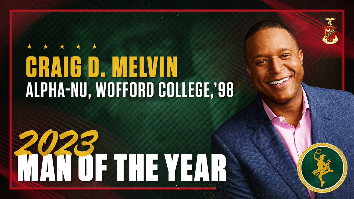TODAY: Craig Melvin Named Kappa Sigma's Man of the Year!

Visit ksig.ma/MOTY23 to learn more.
