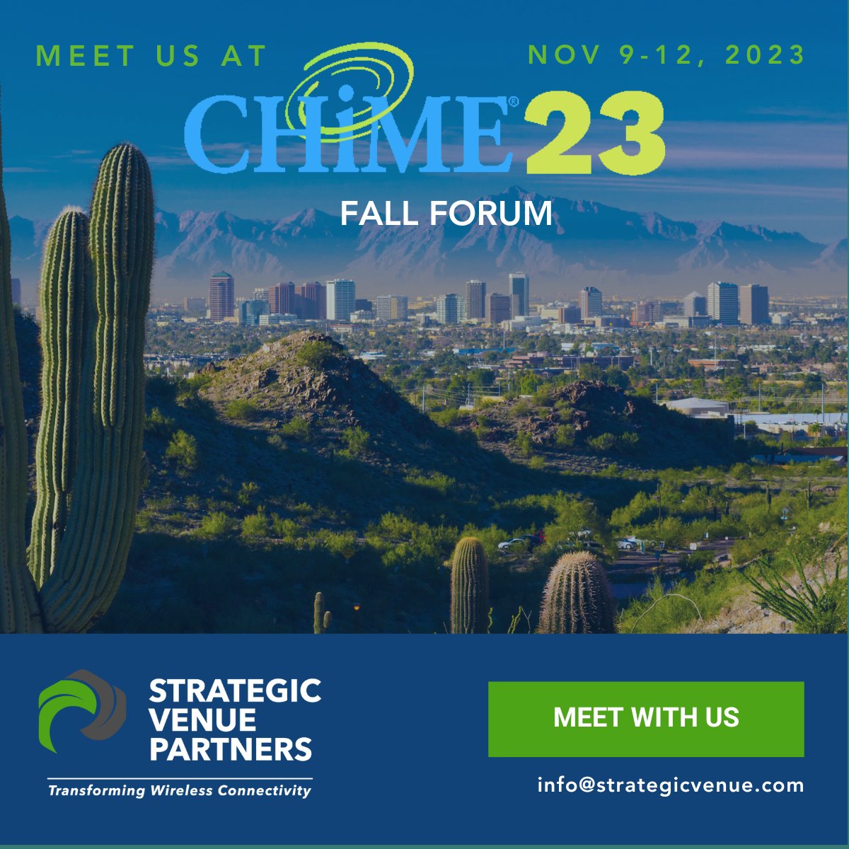 CHIME Fall Forum 2023 is finally here! The SVP team is thrilled to be down in Phoenix, AZ for this members-only event as we come together with leading healthcare minds to "chime-in for change." #CHIME23Fall