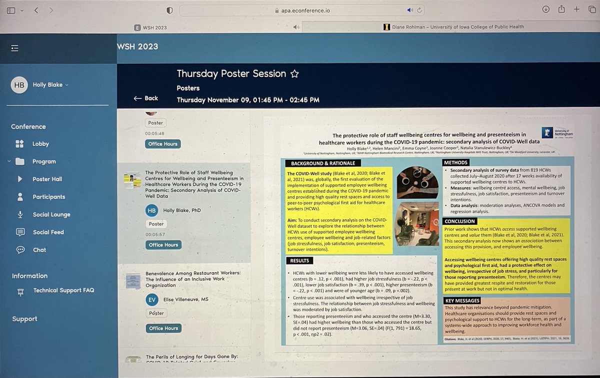 Please to share our third Covid-Well study <a href="/APA/">American Psychological Association</a> Work, Stress and Health 2023! The protective role of staff wellbeing centres in acute hospital setting during the #covid19 pandemic ⁦<a href="/AilatanKom/">Dr Natalia Stanulewicz-Buckley</a>⁩ ⁦<a href="/drjoanne_cooper/">Jo Cooper RN PhD FAAN💙</a>⁩ ⁦<a href="/helenmancini13/">helen mancini</a>⁩ ⁦<a href="/em_coyne/">Emma Coyne</a>⁩ #Workforce