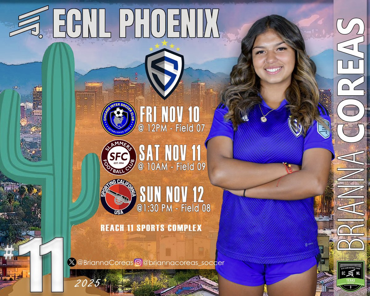 Phoenix here I come! 
<a href="/ECNLgirls/">ECNL Girls</a> <a href="/StingSoccerClub/">Sting Soccer Club</a> #ecnl #showcase #leftback #royal #Phoenix #soccerclub