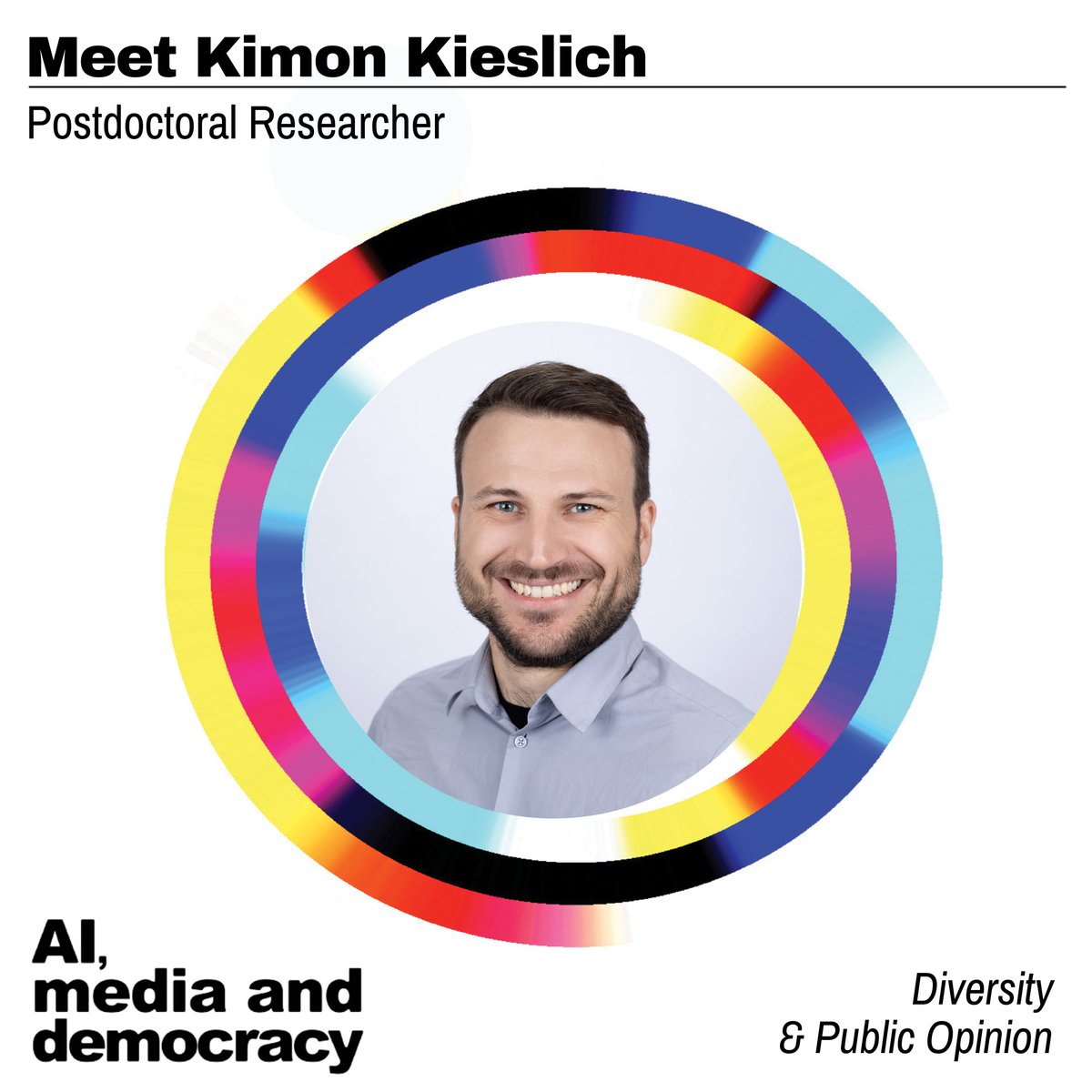 Introducing @KieslichKimon!

Kimon is a Postdoctoral researcher on the public opinion of AI. Kimon assesses the societal impact of AI and identifies possible measures to counter them. 
 
Learn more about him here: aim4dem.nl/about-kimon-ki…