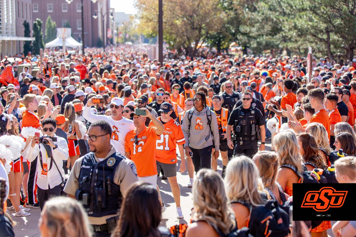 cowboyvoice's tweet photo. Chalk up another Bedlam victory! As Ollie says, “There’s only ☝️ Oklahoma and it ends with State!” The best in Oklahoma… #TailgateU #TailgateState #GoPokes https://t.co/frQ9yoQ743
