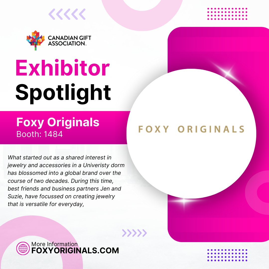 ‼️ EXHIBITOR SPOTLIGHT ‼️

<a href="/foxyoriginals/">Foxy Originals</a>  - has blossomed into a global brand over the course of two decades. During this time, best friends and business partners Jen and Suzie, have focussed on creating jewelry that is versatile for everyday

#TOGiftMkt #FoxyOriginals