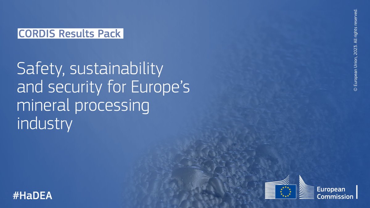 HaDEA (@eu_hadea) on Twitter photo 📢#RawMaterialsWeek is around the corner!
#RawMaterials are key to Europe’s green & digital future.
1⃣2⃣ EU projects are transforming how we source and recycle these essential resources.
Learn more in this <a href="/CORDIS_EU/">EU Research Results</a> Results Pack ➡️europa.eu/!ckHB7j 📢#RawMaterialsWeek is around the corner!
#RawMaterials are key to Europe’s green & digital future.
1⃣2⃣ EU projects are transforming how we source and recycle these essential resources.
Learn more in this <a href="/CORDIS_EU/">EU Research Results</a> Results Pack ➡️europa.eu/!ckHB7j