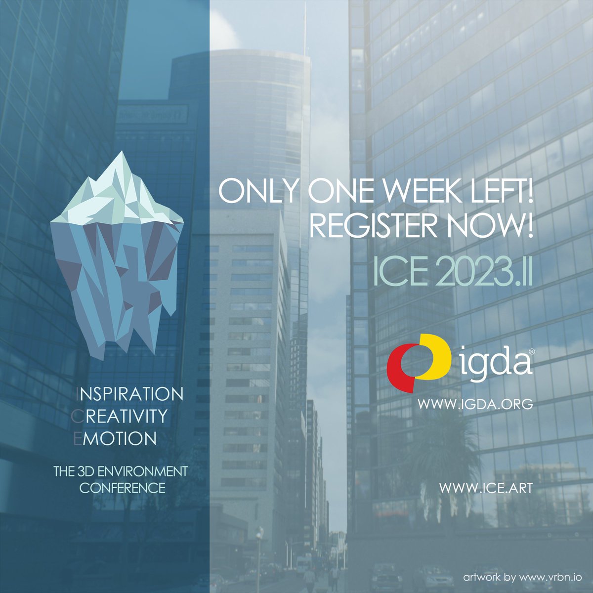 🇨🇭 IGDA Switzerland | #swissgames (@igdach) on Twitter photo Under a week left until the next iteration of #ice2023 hosted by <a href="/vrbnio/">vrbn</a> and supported by @igda. Register here for the FREE online conference on #3denvironment for #cg and #gamedesign, taking place 14-16. November: ice.art | #swissgames Under a week left until the next iteration of #ice2023 hosted by <a href="/vrbnio/">vrbn</a> and supported by @igda. Register here for the FREE online conference on #3denvironment for #cg and #gamedesign, taking place 14-16. November: ice.art | #swissgames
