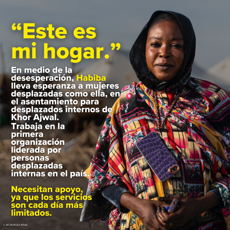 ACNURspain's tweet photo. No olvidemos Sudán.

@DominiqueHyde comparte historias escuchadas durante su reciente visita a Nilo Blanco, donde la llegada de desplazados internos ha duplicado la población del estado.

Puede que no ocupen portadas, pero sus historias importan y merecen ser escuchadas.