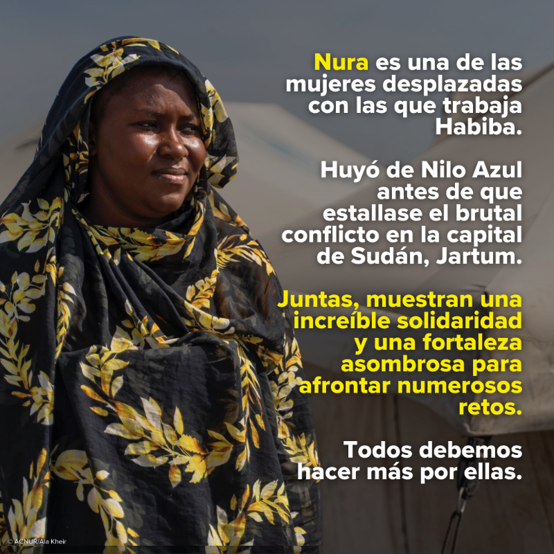ACNURspain's tweet photo. No olvidemos Sudán.

@DominiqueHyde comparte historias escuchadas durante su reciente visita a Nilo Blanco, donde la llegada de desplazados internos ha duplicado la población del estado.

Puede que no ocupen portadas, pero sus historias importan y merecen ser escuchadas.