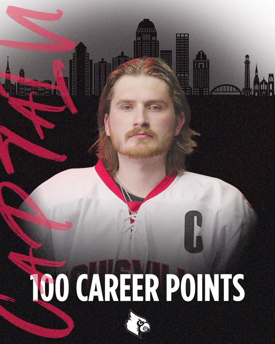 louisvillehkyd1's tweet photo. 🚨🚨Spotlight Moment🚨🚨

Captain Zach Burkhart has hit 100 career points with 37 goals and 63 assists. 

Burkhart got his 100th point this past Saturday against Cincinnati. He is the 11th player in program history with 100 points.

#GoCards🏒 https://t.co/FI1NohzCwH