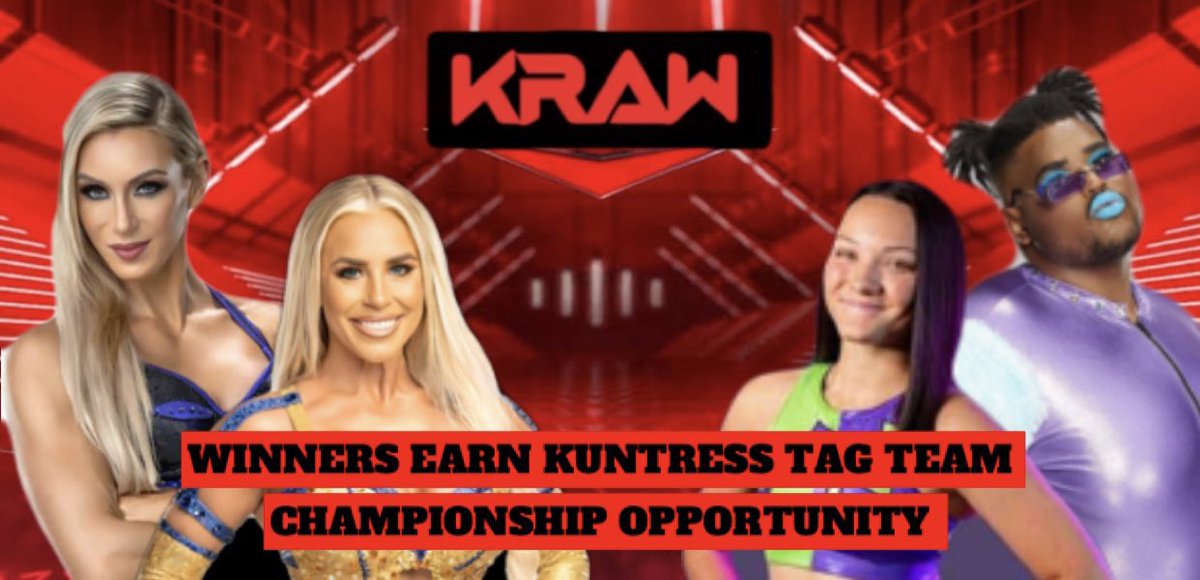 KuntressINC's tweet image. ON THE NEXT KRAW:🟥

@JAMlESBLlSS &amp;amp; @JugsFullbuster vs. @A0BEZ &amp;amp; @QuincyElliotWWE -

Winners Earn a Kuntress Tag Team Title match !

#KuntressINC #KRAW #tagmatch