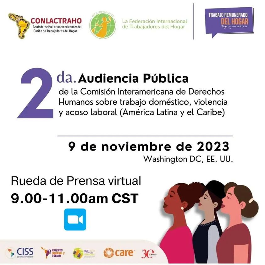 Sindicato de Trabajadoras de Casa Particular (@sintracap) on Twitter photo 📷 Hoy nuestras líderes exigen ante la CIDH que los Estados de AL y el Caribe garanticen YA los derechos de las #TrabajadorasDelHogar mediante la ratificación e implementación efectiva del C189 y el C190 de la OIT/<a href="/ilo/">International Labour Organization</a>
En nuestra repsentación asiste <a href="/zambra_juana/">Juana Collado Zambra</a> de <a href="/fesintracap/">Fesintracap</a> 📷 Hoy nuestras líderes exigen ante la CIDH que los Estados de AL y el Caribe garanticen YA los derechos de las #TrabajadorasDelHogar mediante la ratificación e implementación efectiva del C189 y el C190 de la OIT/<a href="/ilo/">International Labour Organization</a>
En nuestra repsentación asiste <a href="/zambra_juana/">Juana Collado Zambra</a> de <a href="/fesintracap/">Fesintracap</a>