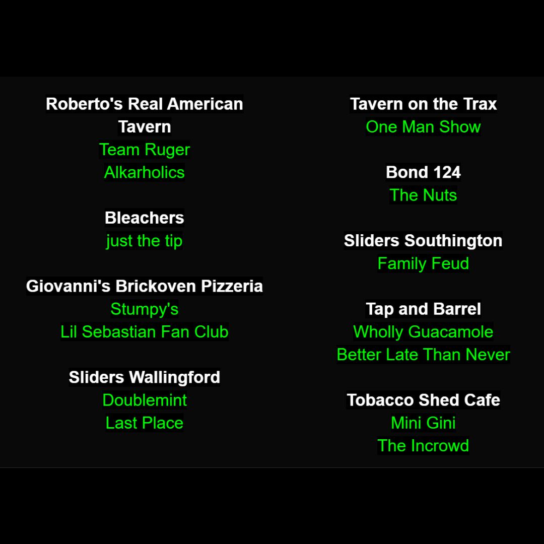 djtriviact's tweet photo. We need the following teams to contact us if they are going to playoffs next week. #djtrivia #trivianight #trivia https://t.co/1NIlEHEqe4
