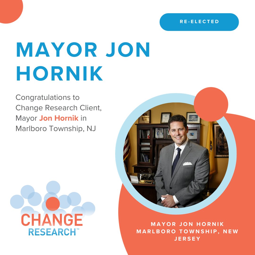 Congrats to @MayorJonHornik on his re-election to mayor of Marlboro Township, New Jersey!