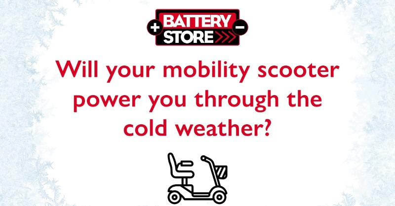 BatteryStoreUK's tweet photo. As the temperature drops, don't let the cold affect your mobility! Contact our team on 01858 456 668 or email us at sales@batterystore.co.uk today to find the perfect battery for your mobility scooter. #MobilityScooter #WinterReady #BatteryReliability https://t.co/MllHyhTxVi