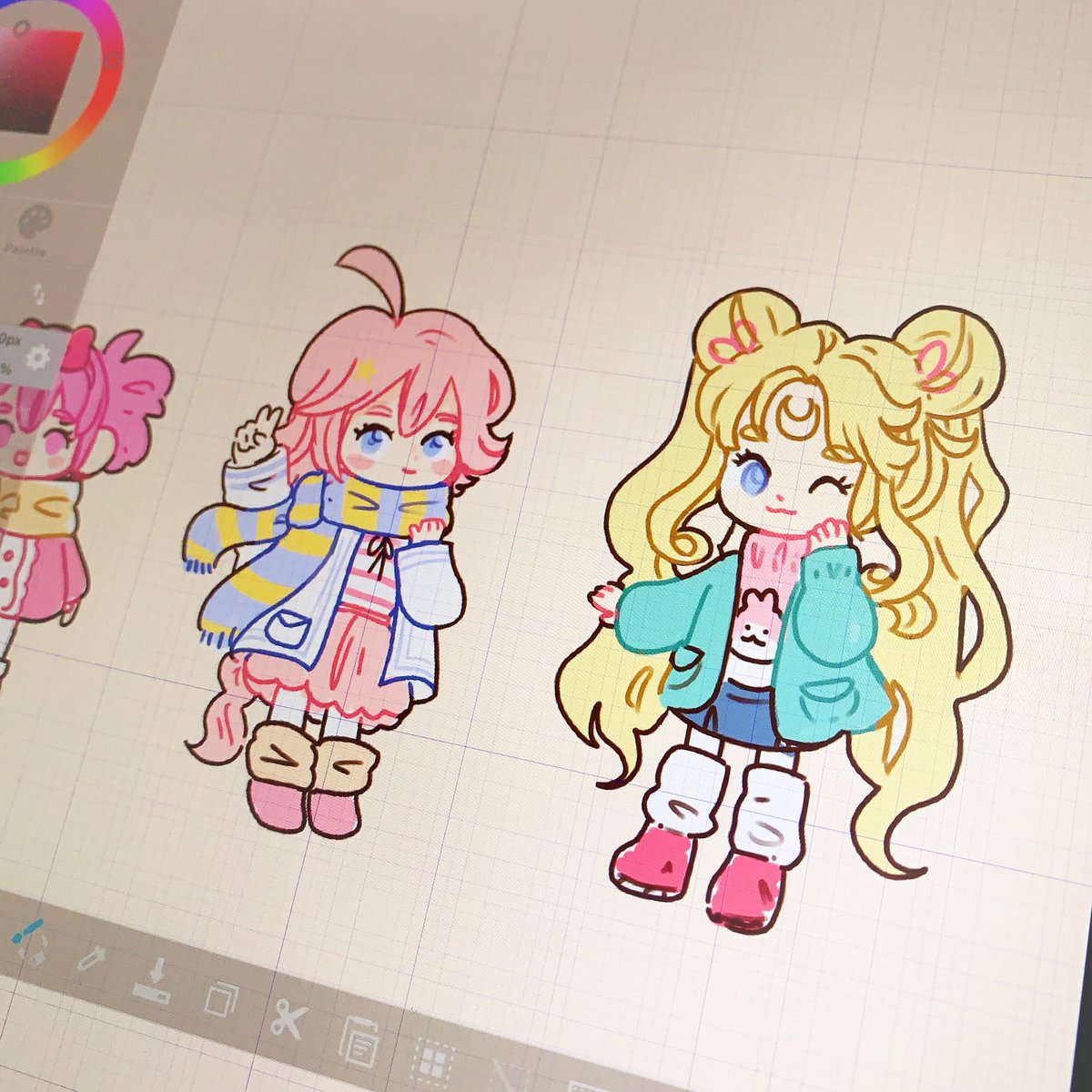 citrinenote's tweet photo. Cozy Magical Girls #wip https://t.co/BkgI9zYsXz