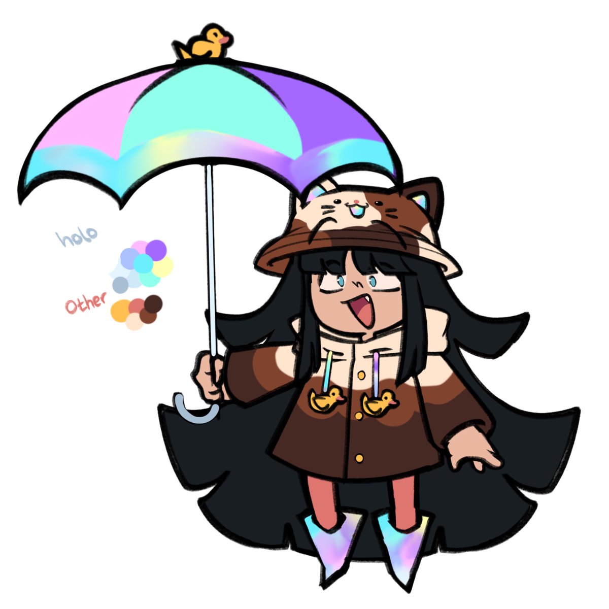 Introducing my boy Vincent/Vinny! ☔️
A toxicsona who loved rain an unusual amount in his past life, though now dead, can’t interact with it anymore. He also died when he was 4 so he has a canon timeline :3 #phisart #toxicsona