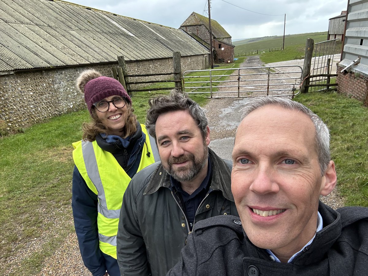 Thank you @Joe_Hill_82⁩ and Clare for the tour of Black Robin Farm on the edge of #Eastbourne. Really exciting plans from ⁦@TownerGallery⁩ to reimagine this fascinating site in the South Downs National Park as a cultural and education centre.