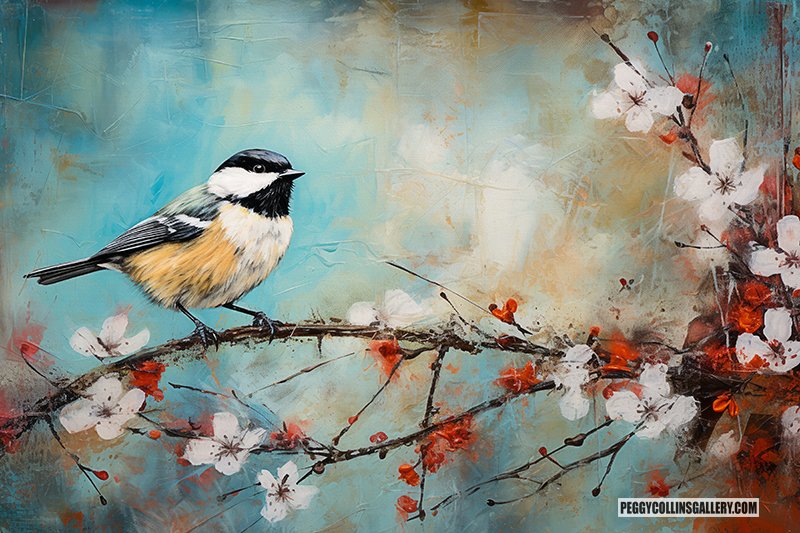 Probably my favourite bird, the #chickadee...what's not to love? Artwork - peggy-collins.pixels.com/featured/my-li…

#birds #birdlover #wildlife #animals #nature #naturelover #art #wallart #gifts #giftideas #interiordecor #interiordesign #homedecor  #ayearforart #buyintoart