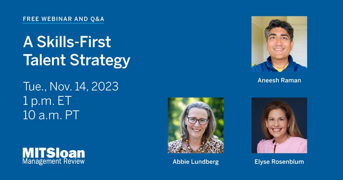 Skills dominate current conversations about how to spot, foster, and grow talent. A skills-first talent strategy sets your workforce up for long-term success. Join <a href="/gradsoflife/">Grads of Life</a> and <a href="/linkedin/">LinkedIn</a> as we discuss this trend on 11/14. events.sloanreview.mit.edu/mitsmr/A-Skill…