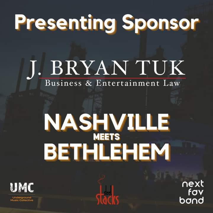 Tuk Business & Entertainment Law (@tuklawoffices) on Twitter photo Very proud to be the presenting sponsor of the Nashville Meets Bethlehem event on 11/17 <a href="/SteelStacks/">SteelStacks</a> ! FOR TIX: steelstacks.org/event/14169/na… <a href="/UMCNashville/">Underground Music Collective</a> <a href="/ArtsQuest/">ArtsQuest</a> <a href="/LVwithLove/">Lehigh Valley with Love</a> Very proud to be the presenting sponsor of the Nashville Meets Bethlehem event on 11/17 <a href="/SteelStacks/">SteelStacks</a> ! FOR TIX: steelstacks.org/event/14169/na… <a href="/UMCNashville/">Underground Music Collective</a> <a href="/ArtsQuest/">ArtsQuest</a> <a href="/LVwithLove/">Lehigh Valley with Love</a>