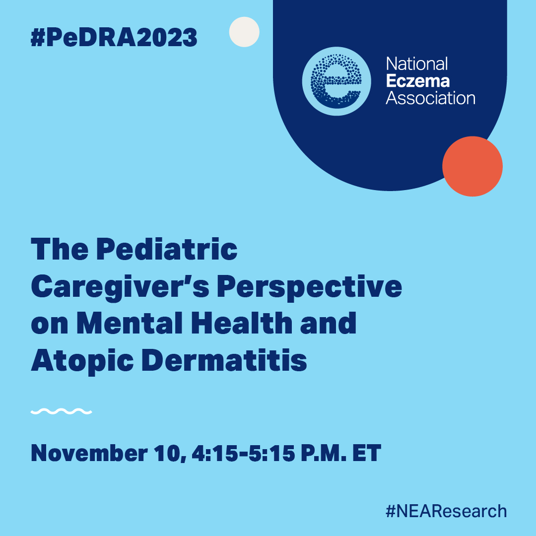 nationaleczema's tweet photo. Don't miss our posters and presentations Nov. 9 at #PEDRA2023 to see NEA researchers and #NEAAmbassadors present results re: #mentalhealth & #atopicdermatitis and #gamification in #patientcenteredoutcomes #research
#NEAresearch #PCOR #poster @PeDRAResearch https://t.co/ZGeAO6ehxA