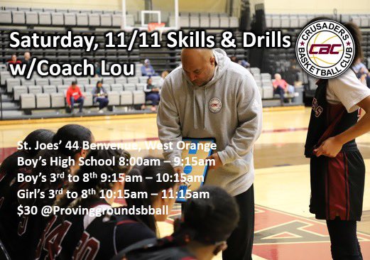 Skills &amp; Drills Saturday 11/11 ‼️🏀