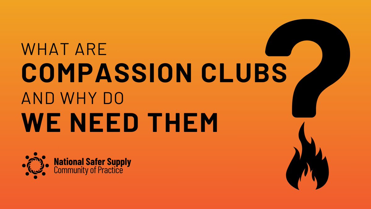 ℹ️What are compassion clubs and why do we need them❓

📢Here's Part 1⃣ of a 2⃣ Part series covering everything you need to know about compassion clubs and saving lives❤️‍🔥

🧵1/10

#SafeSupply #SafeSupplySavesLives #DULFSavesLives #SaveDULF #IStandWithDULF #HarmReduction