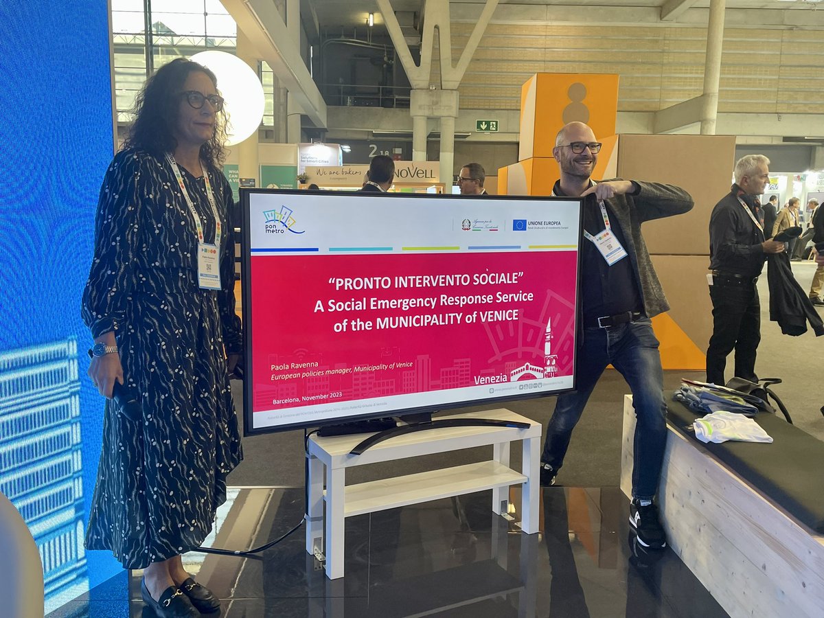 comunevenezia's tweet image. 🌎 Si chiude lo Smart City Expo World Congress #SCEWC23 di Barcellona, dedicato allo sviluppo urbano #sostenibile, a cui il Comune di Venezia ha partecipato insieme a #PonMetro!

🗣️ Nel corso dell’evento è stato presentato il progetto “Pronto intervento sociale” (PrIS) come una