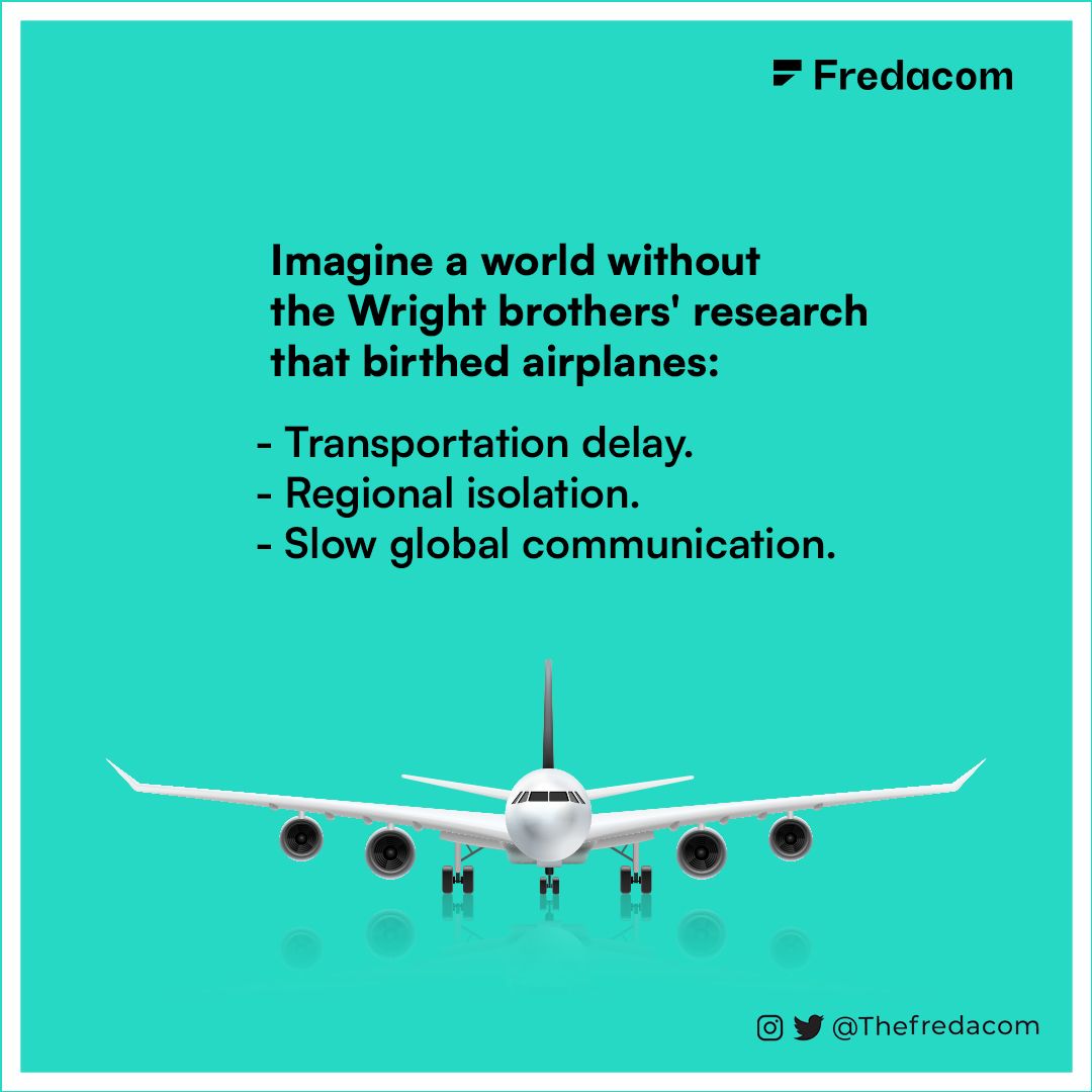 TheFredacom's tweet photo. The Wright Brothers helped the world with their research and we're still enjoying its benefits; your academic research data can be next!!!

Submit your research data in our DATA BANK now via: 
https://t.co/udc1a2Udfe

#Database #Fredacom #Innovations #Airplane #History #DataFact https://t.co/fBxCvc6ktr