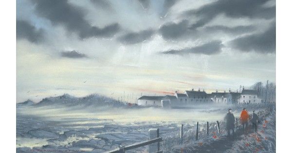Evening Stroll, Newton Village by Roy Francis Kirton buff.ly/47k2NtP #Northumberland #LowNewton #CoastalPath Signed limited edition prints available wwith Free UK mainland delivery.
