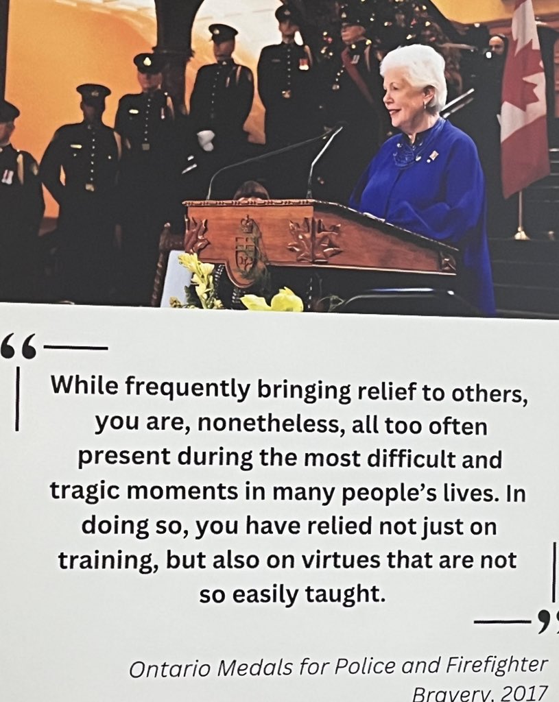 Honoured to attend the farewell for @LGLizDowdeswell today. Your Honour, on behalf of the women and men of Ontario’s Fire Service, thank you for your incredible support and care. I wish you all the very best