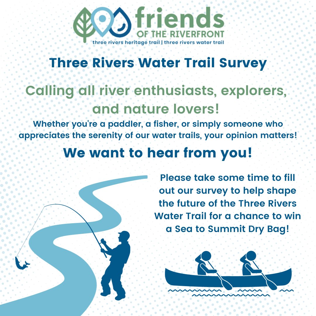 Help us improve waterway access &amp; facilities by taking our new survey! Your input is invaluable in helping us understand the needs, preferences, &amp; concerns of our users. 

Survey is open until November 30, and you have a chance to win a Sea to Summit bag!

surveymonkey.com/r/HPZMCYQ