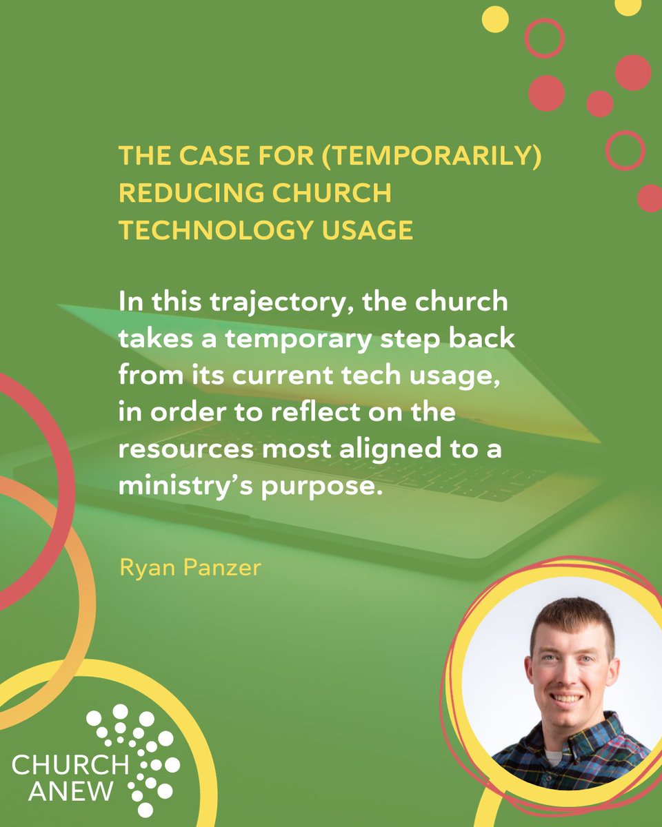 churchanewmn's tweet photo. Ryan Panzer examines the benefits of reducing technology for better digital ministry. #AI #digitalministry #technology #reexamine https://t.co/TL1X2k9MBp