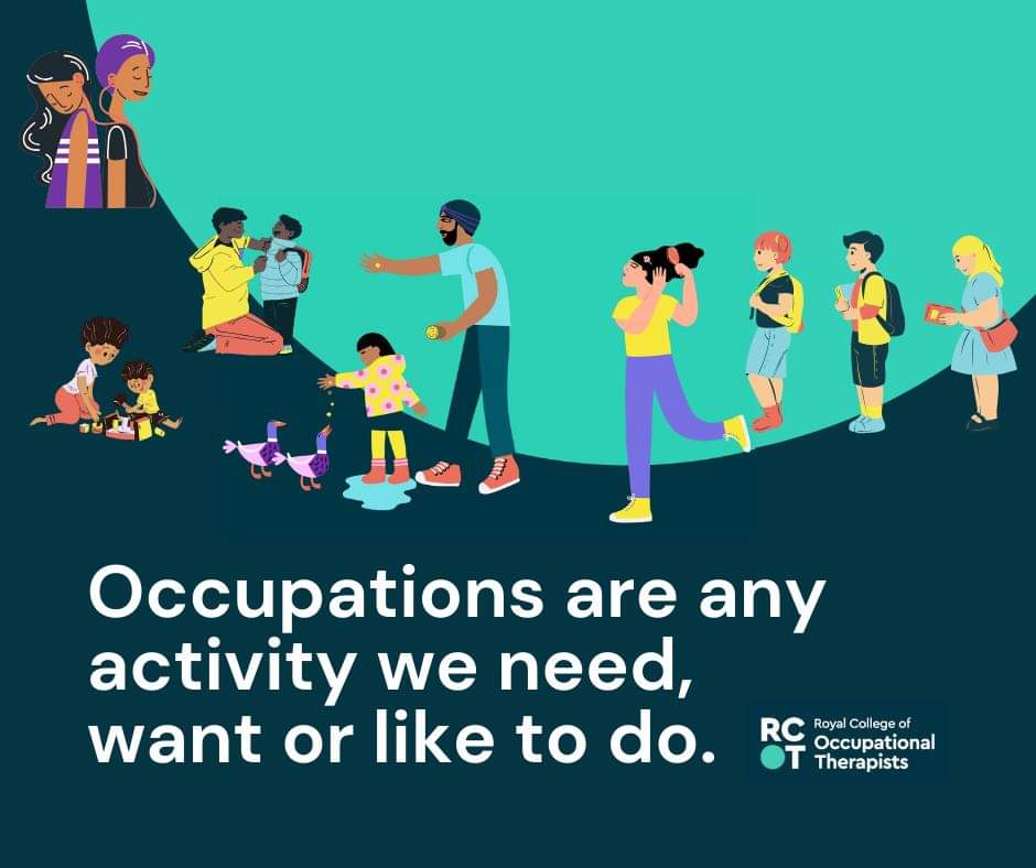 Happy #ot23week from the East Ayrshire Children and Young People's OT team. We have been asking people to think about the occupations that mattered to them when they were a child and now as an adult #occupation @eahscp @PublicAffRCOT @NHSaaa @lkerrOTahp @eastayrshireOT