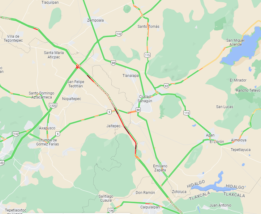 RastreoL's tweet photo. Buen dia!!! @CAPUFE @GN_Carreteras me podrian apoyar por favor sobre informacion sobre trafico carretero en el km 164 aproximadamente de la autopista del arco norte, pasando la caseta de sahagun, ya que se encuentra en alto total por favor. https://t.co/i1VREZXCC9