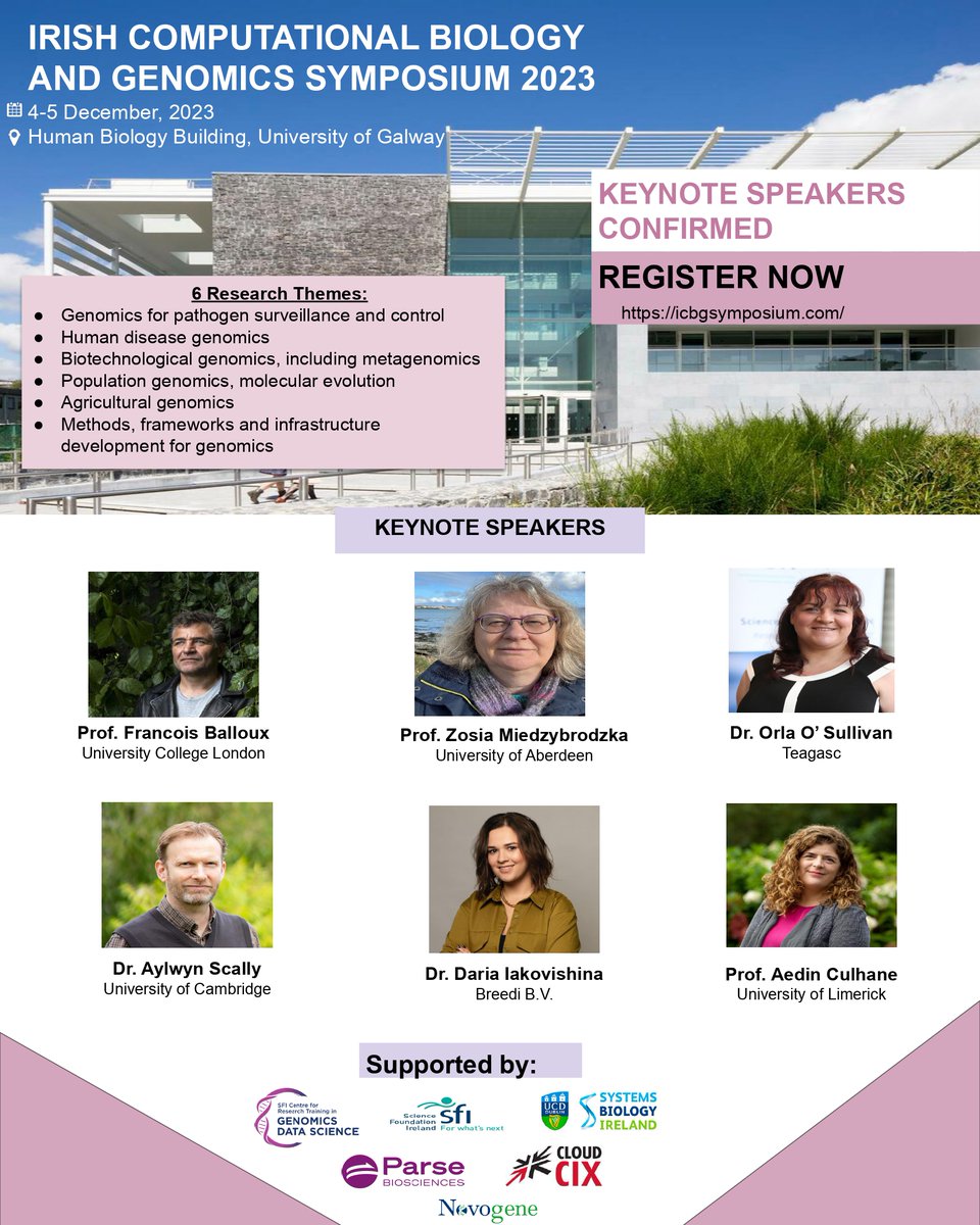 #ICBG2023 REGISTRATION 
🚀Exceptional keynote speakers 
📷Numerous short talks 
📷 Lightning talks, Poster session and more...🍀

Register before November 20th at icbgsymposium.com/registration/  #bioinformatics #computationalbiology