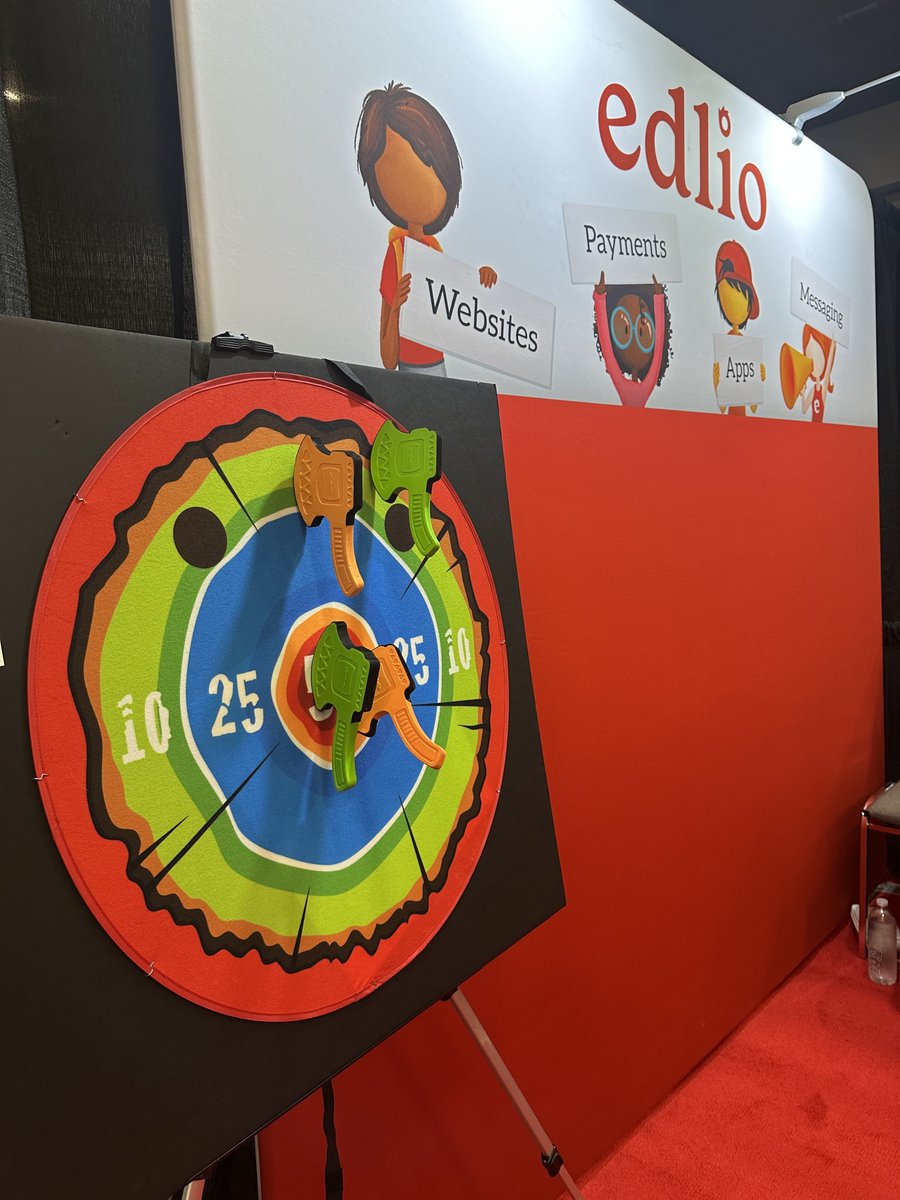 edlio's tweet image. Make sure to stop by booth 115 at #23CSDC today to try our foam axe throwing game and talk about school communication! We&apos;re giving away 3 wireless mic systems!
#CACharters #CharterSchool #edtech