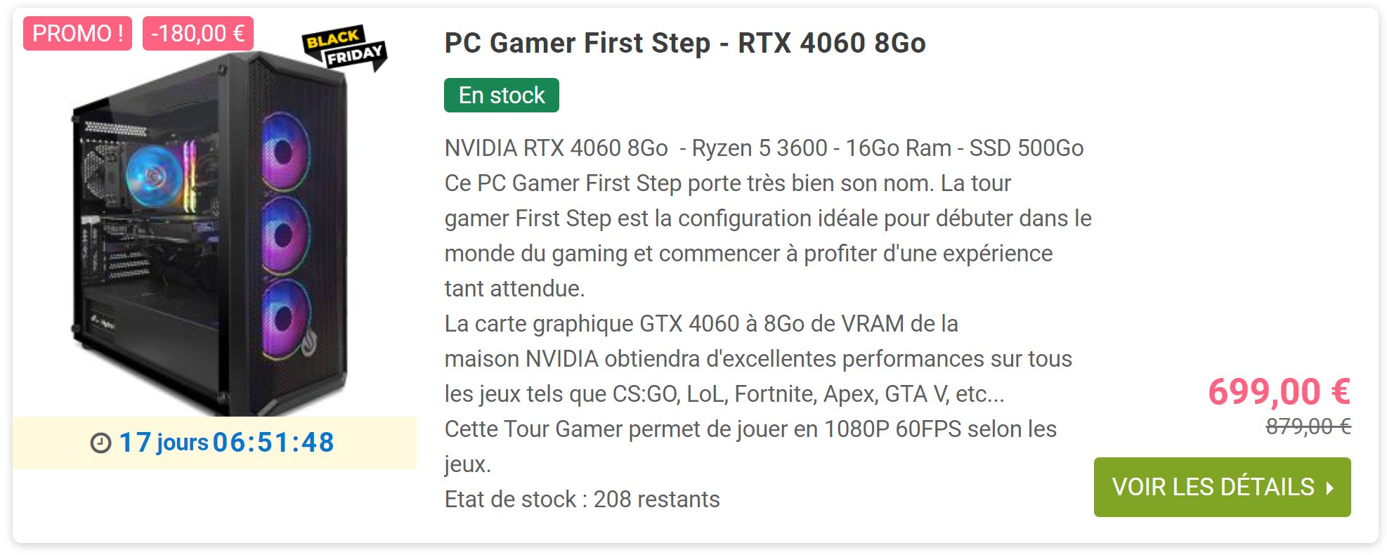 PC Gamer Revival (i5 - RTX 4060 Ti) sur