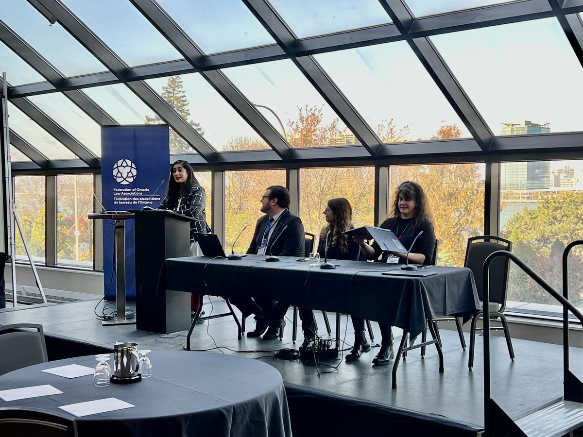Thank you to representatives from @LawLakehead, @TorontoMet, and @LawSocietyLSO for updating Ontario’s county and district law presidents today on the new pathways to the profession.