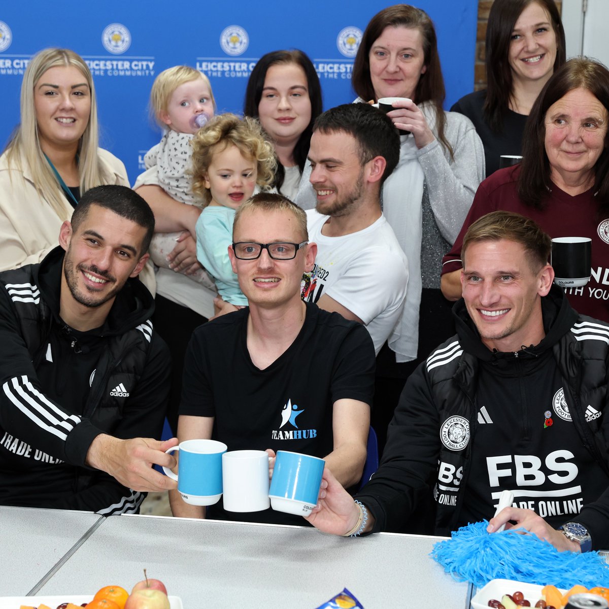 Tea, anyone? 😅

Marc Albrighton and Conor Coady celebrating all things community during the #EFLWeekOfAction 💙

#WeAreLeicester