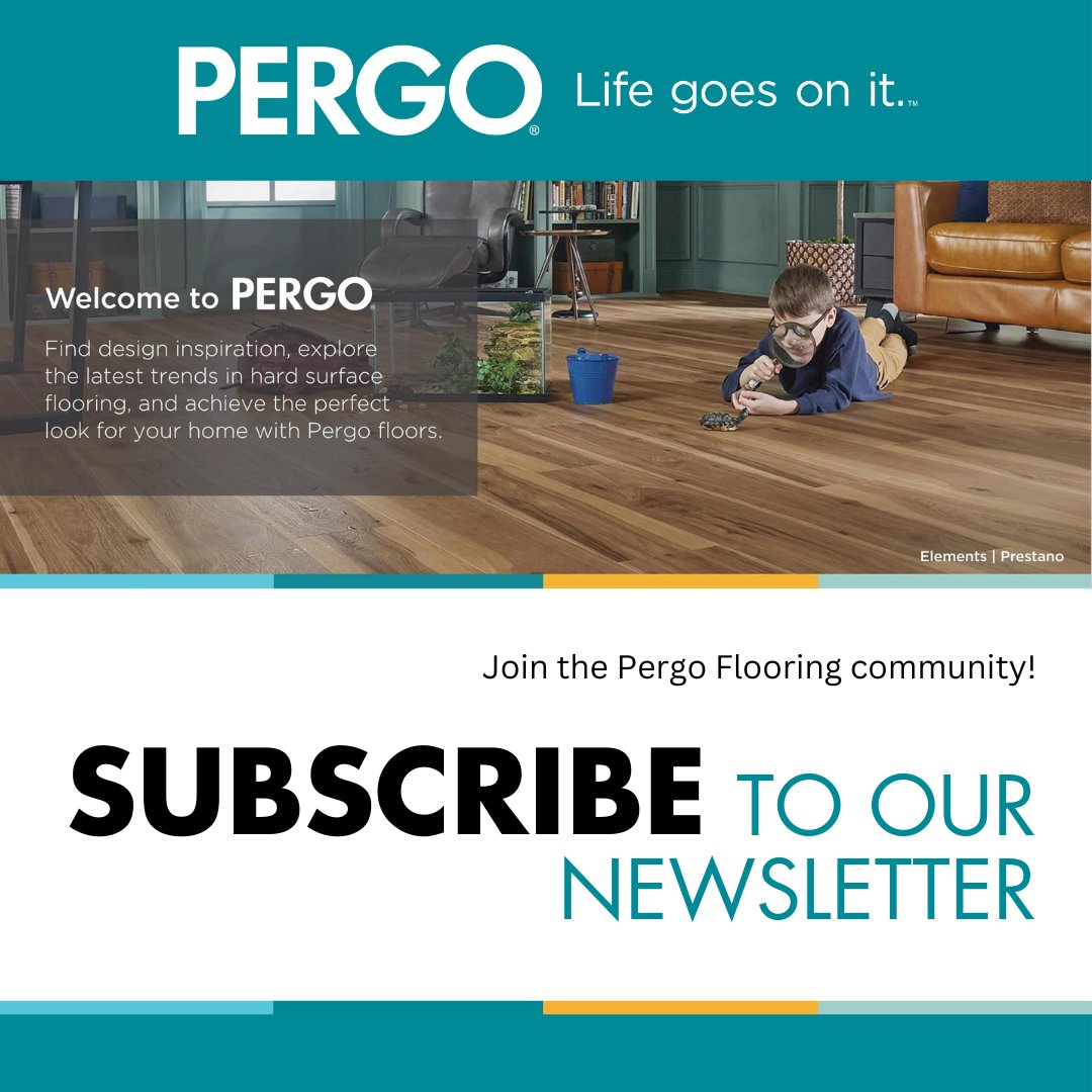 Pergo floors live with you, are created for you, and most importantly, allow life in your home to be lived to the fullest. 

SUBSCRIBE to our Newsletter Today: bit.ly/3QoJGbg

#Subscribe #newsletter #Pergo #flooring #LifeGoesOnIt