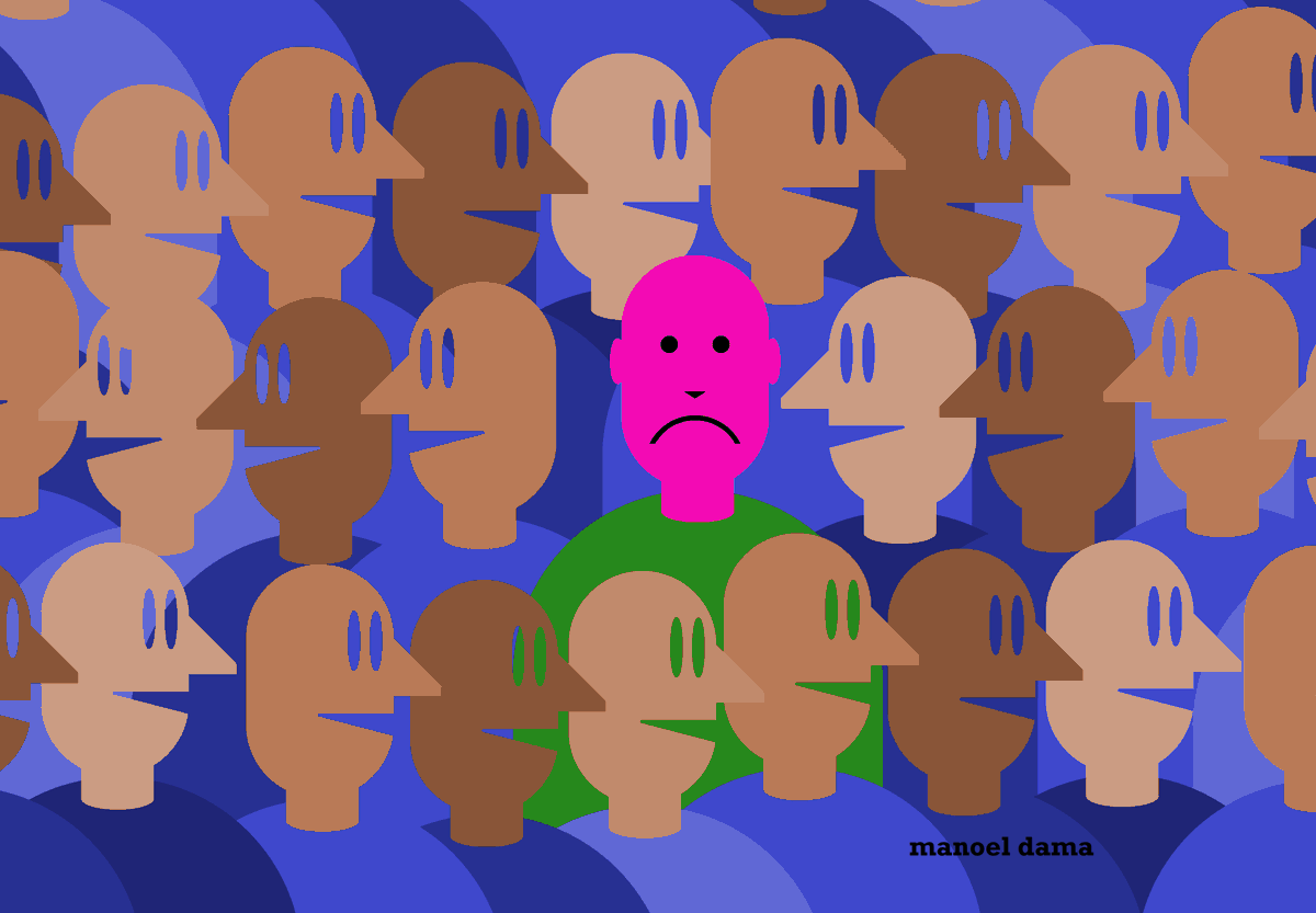 manoelmacedo's tweet photo. "Não tem solidão maior do que aquela que a gente sente rodeado de gente..." - Ilustração para pensar o dia!
#solidão #sozinho #saudade #illustration #invisibilidade #manoeldama #art #desenho #usomouse #design #fanzine #mspaint #justiça #carência #sociedade #brasil https://t.co/ursVx3eFuc