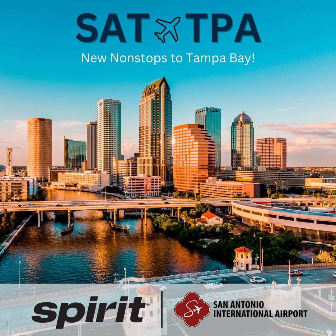 New seasonal nonstops to Tampa launch January 11 on <a href="/SpiritAirlines/">Spirit Airlines</a>! 😎✈️ Spirit has added 7 nonstop destinations from San Antonio in its first year at SAT! #flySAT