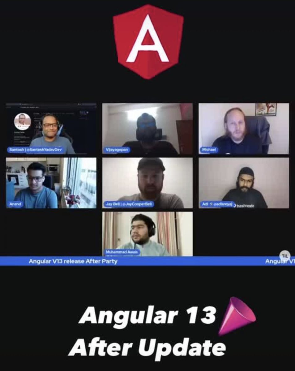 developerorium's tweet photo. Angular v13 🎉 (2 Years Ago)

along with Angular folks @SantoshYadavDev @AdiSreyaj @JayCooperBell 🛬

#angular #ngUpdate https://t.co/eH9n0rt2sB