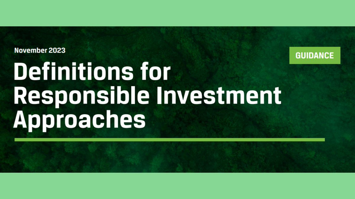 The <a href="/CFAinstitute/">CFA Institute</a> has published new definitions for #sustainablefinance terms to standardize terminology &amp; enable #institutionalinvestors, regulators &amp; participants to precisely communicate #ESGinvesting &amp; #responsibleinvesting.

rpc.cfainstitute.org/-/media/docume…
#ESG #assetmanagement