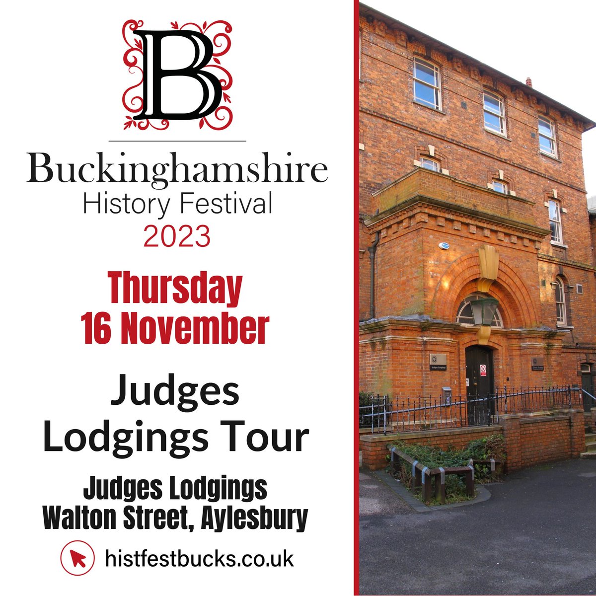 Ever wished you could take a peek inside the Judges Lodgings in Aylesbury? Well wish no longer, because we're running a tour as part of Buckinghamshire History Festival! Head to histfestbucks.co.uk for more information.